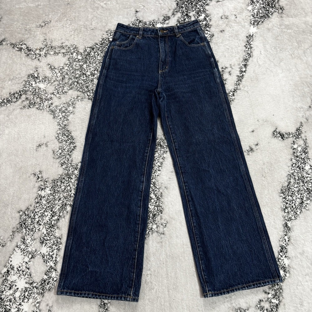 Rolla's Heidi High Rise Loose Straight Leg Jeans Dark Wash Size 26